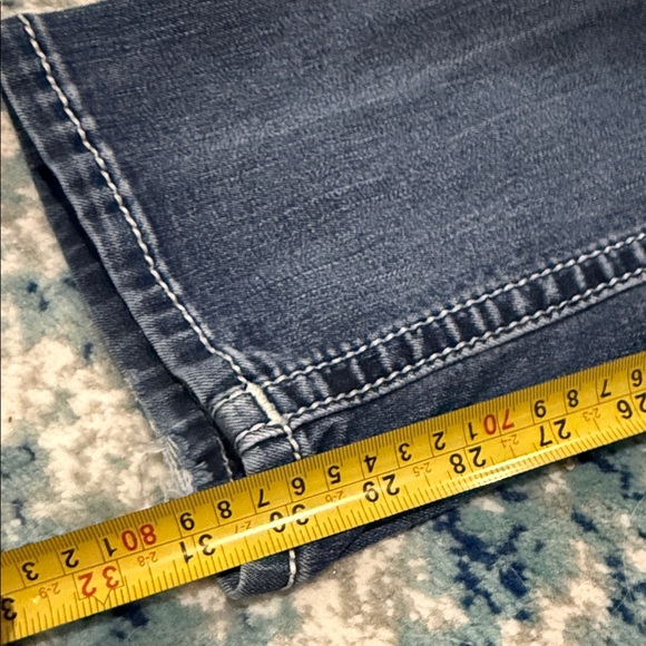 Miss Me Blue Denim Bootcut Jeans with Black & Silver Embroidered Pockets - Picture 4 of 9